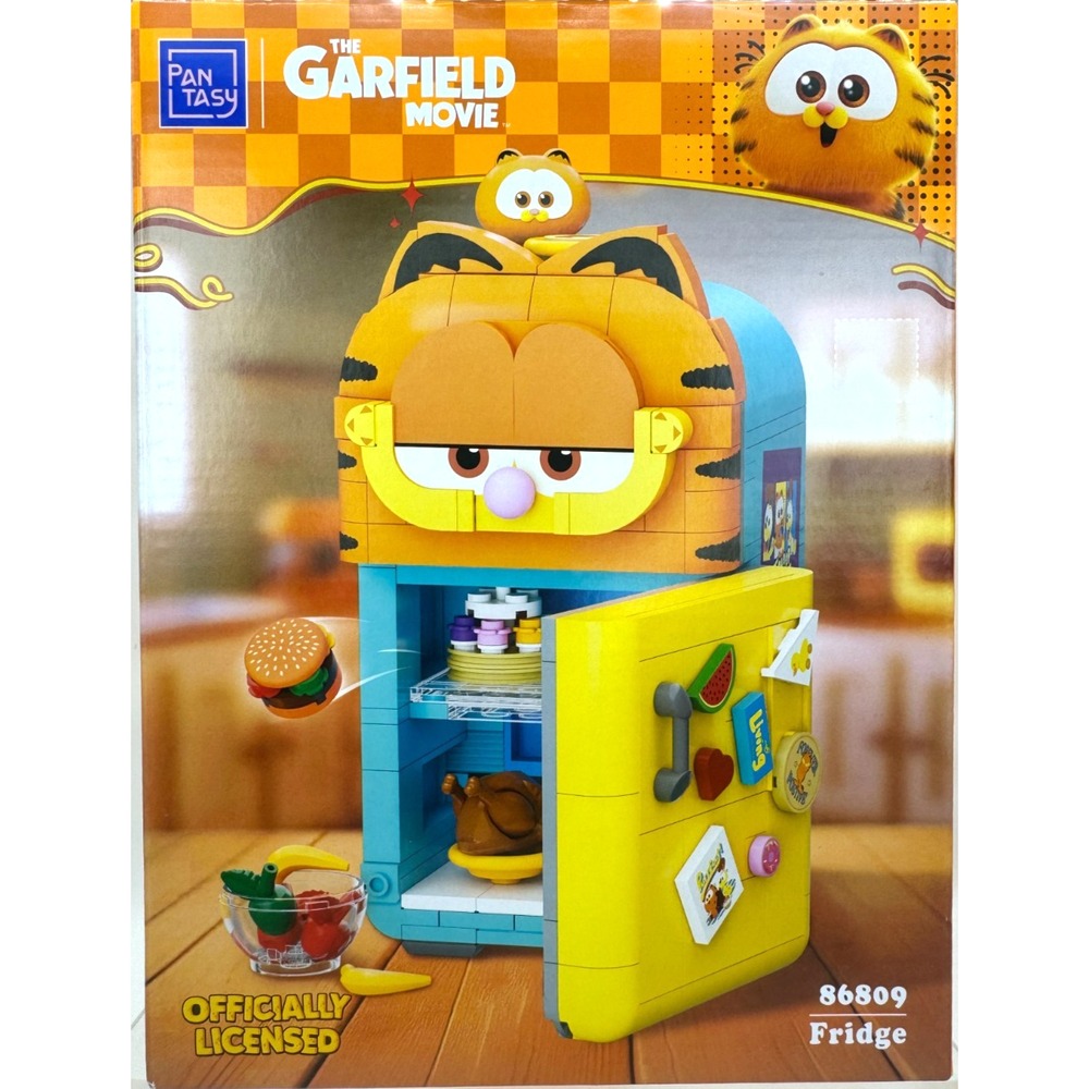 Pantasy Garfield Family Garfield Fridge Buildable Brick Block Set 86809